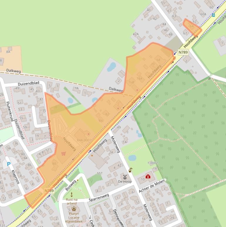 Kaart van postcodegebied 7382BK.