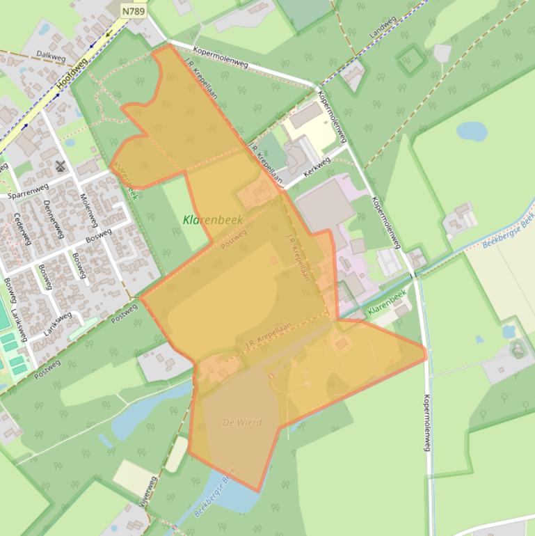 Kaart van postcodegebied 7382BM.