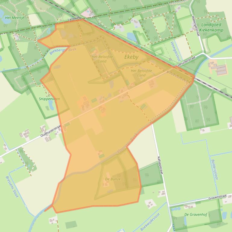 Kaart van postcodegebied 7382BR.