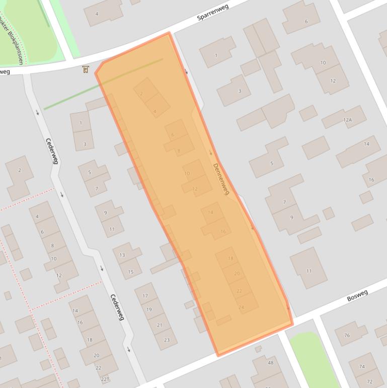 Kaart van postcodegebied 7382BX.