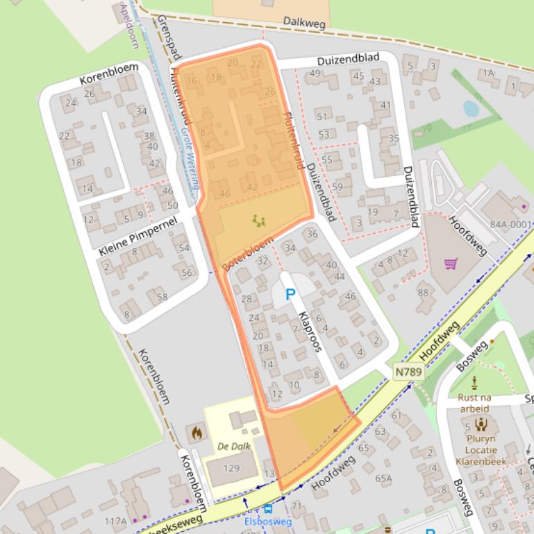 Kaart van postcodegebied 7382CL.