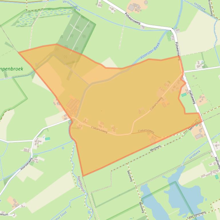 Kaart van postcodegebied 7382DB.