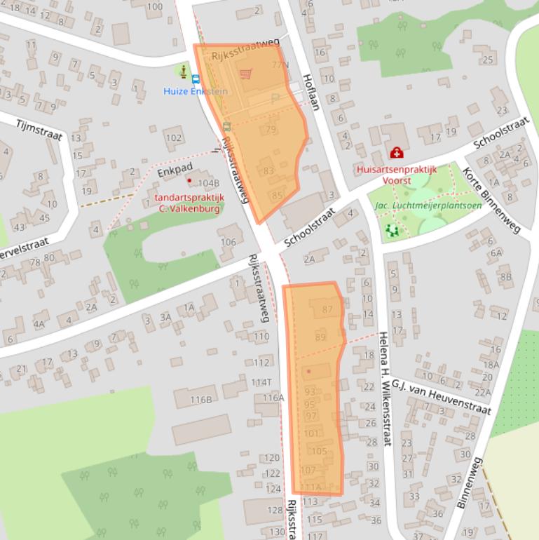 Kaart van postcodegebied 7383AM.