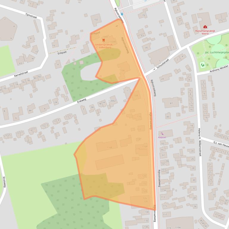 Kaart van postcodegebied 7383AW.