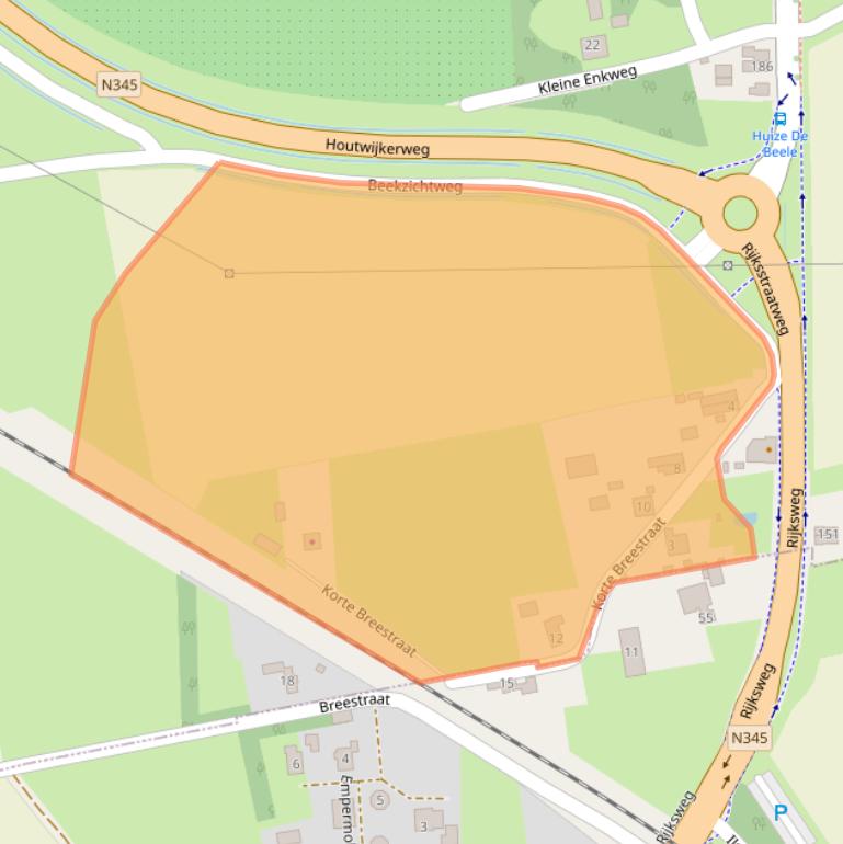 Kaart van postcodegebied 7383BK.