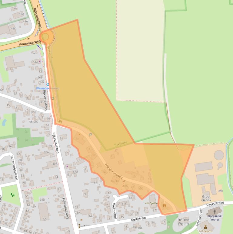 Kaart van postcodegebied 7383CA.