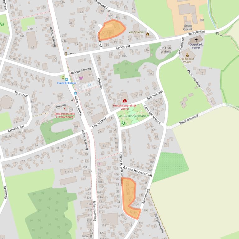 Kaart van postcodegebied 7383CH.