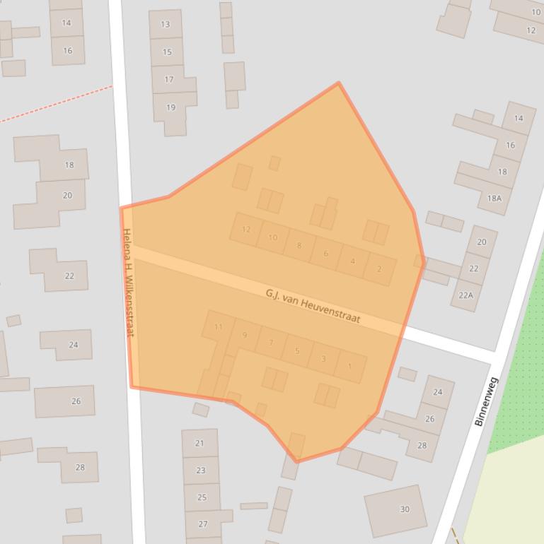 Kaart van postcodegebied 7383CS.