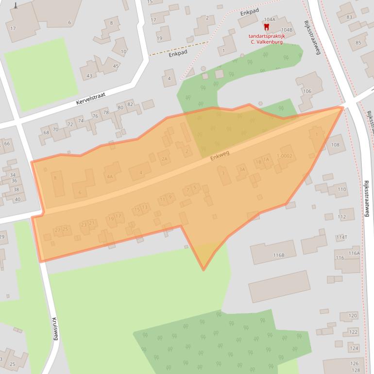 Kaart van postcodegebied 7383CV.