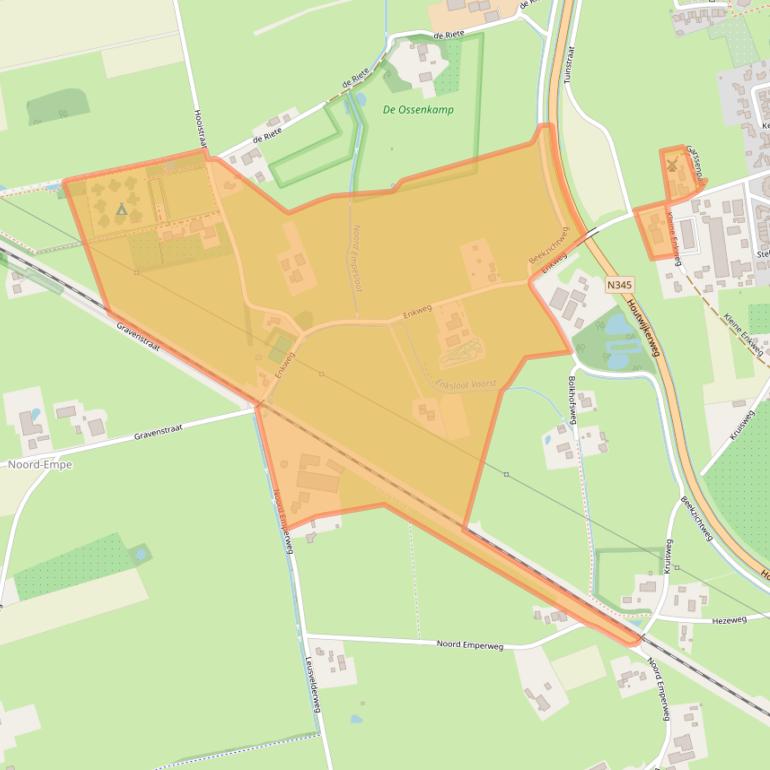 Kaart van postcodegebied 7383CX.