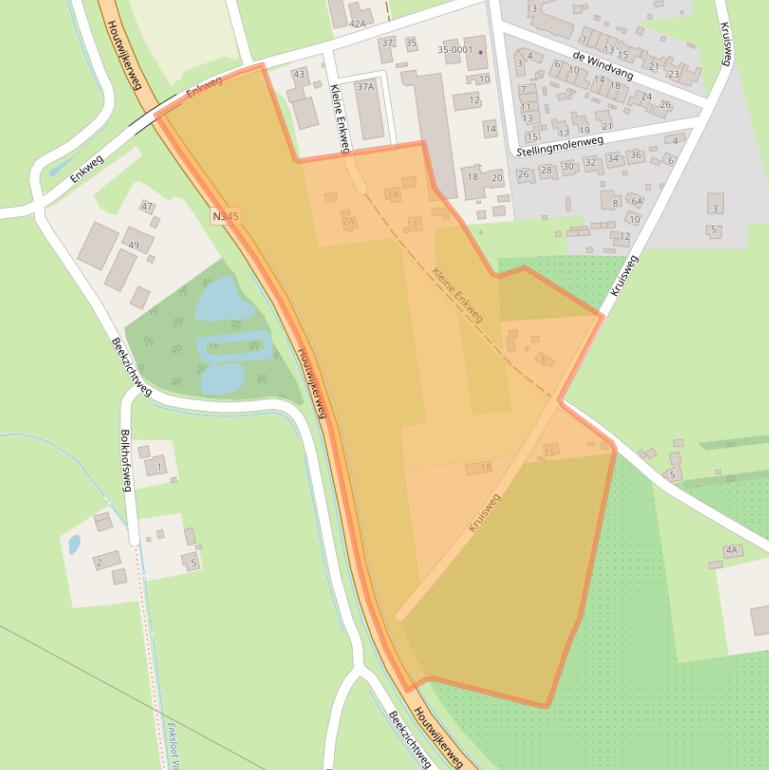 Kaart van postcodegebied 7383DB.