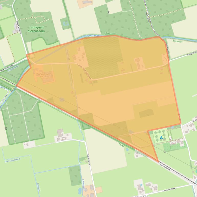 Kaart van postcodegebied 7383EC.