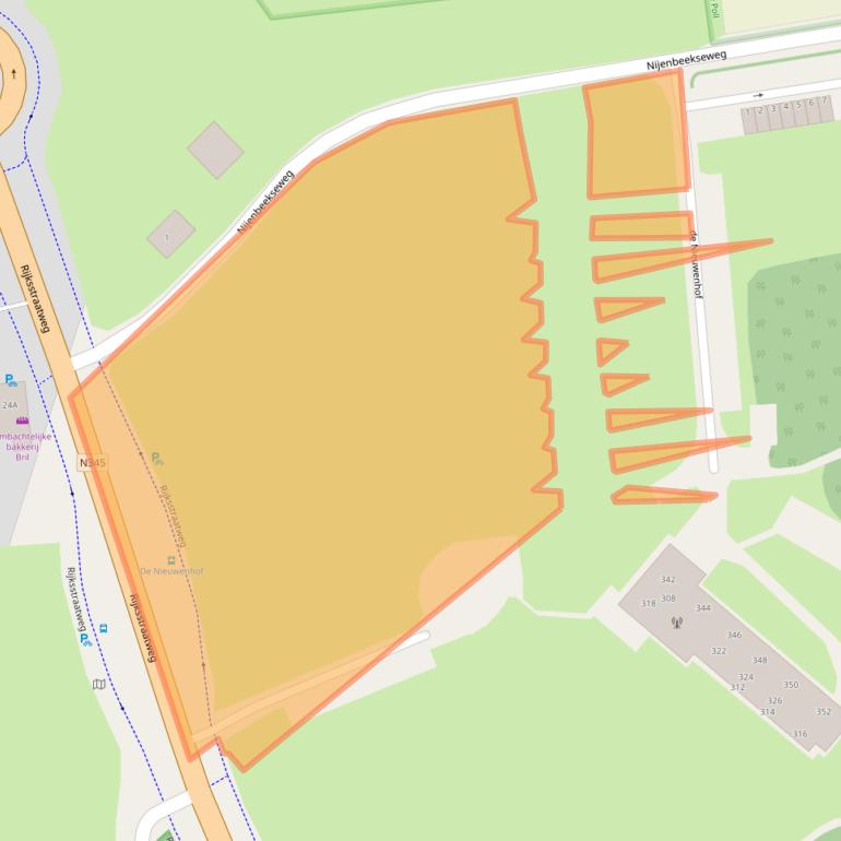 Kaart van postcodegebied 7383EV.