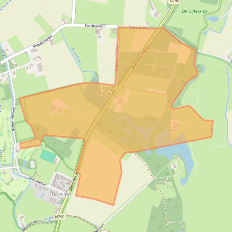 Kaart van postcodegebied 7383RS.