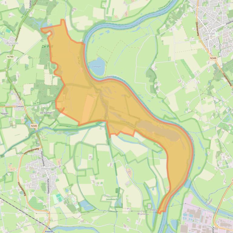 Kaart van postcodegebied 7383RV.