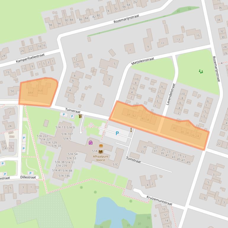 Kaart van postcodegebied 7383XG.