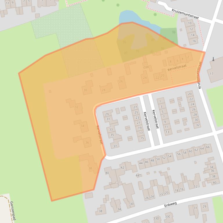 Kaart van postcodegebied 7383XP.