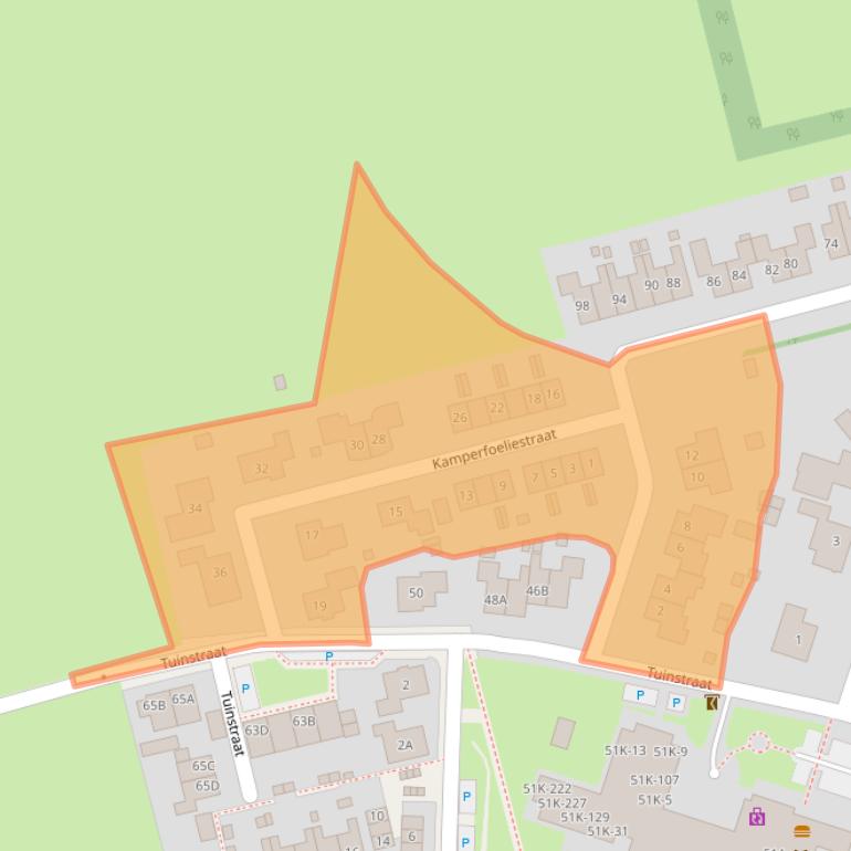 Kaart van postcodegebied 7383XS.