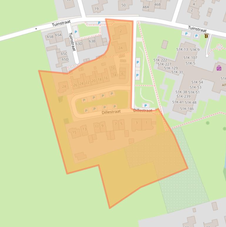 Kaart van postcodegebied 7383XT.