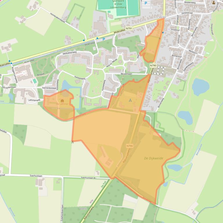 Kaart van postcodegebied 7384AD.
