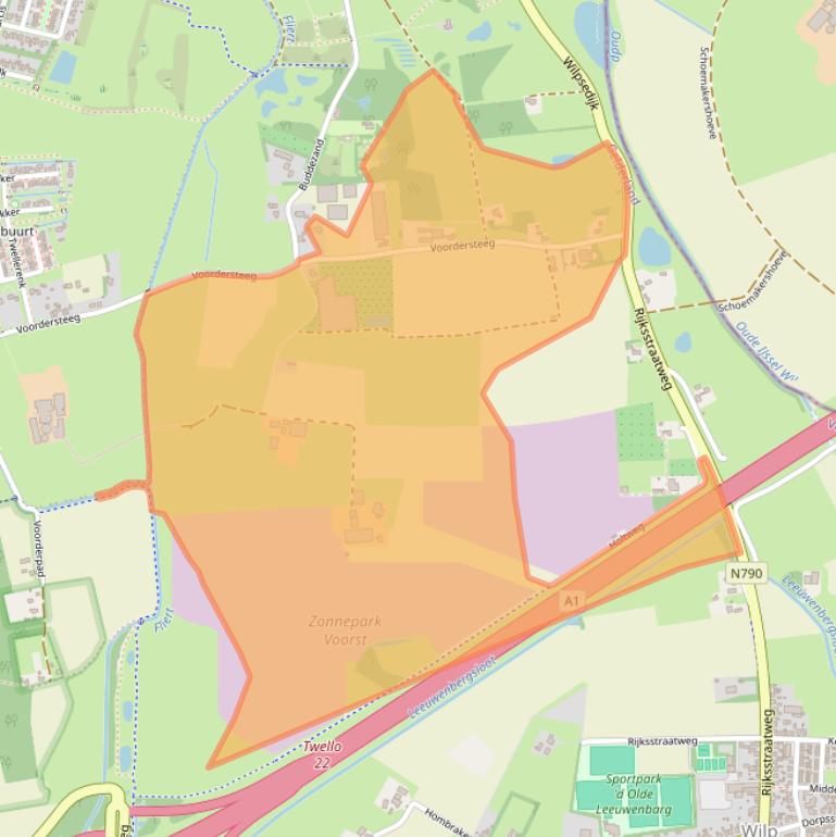 Kaart van postcodegebied 7384AG.