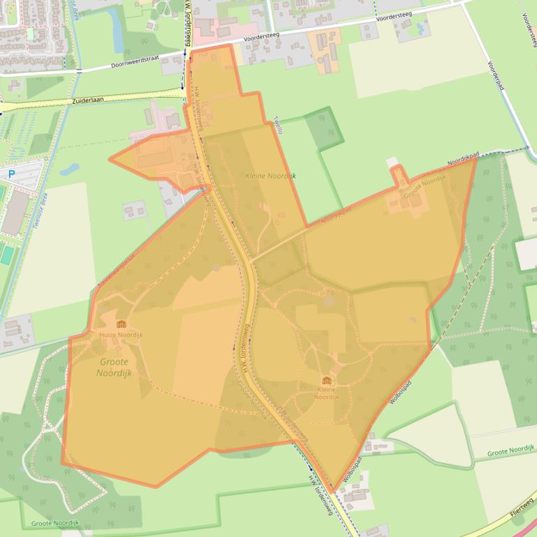 Kaart van postcodegebied 7384AJ.