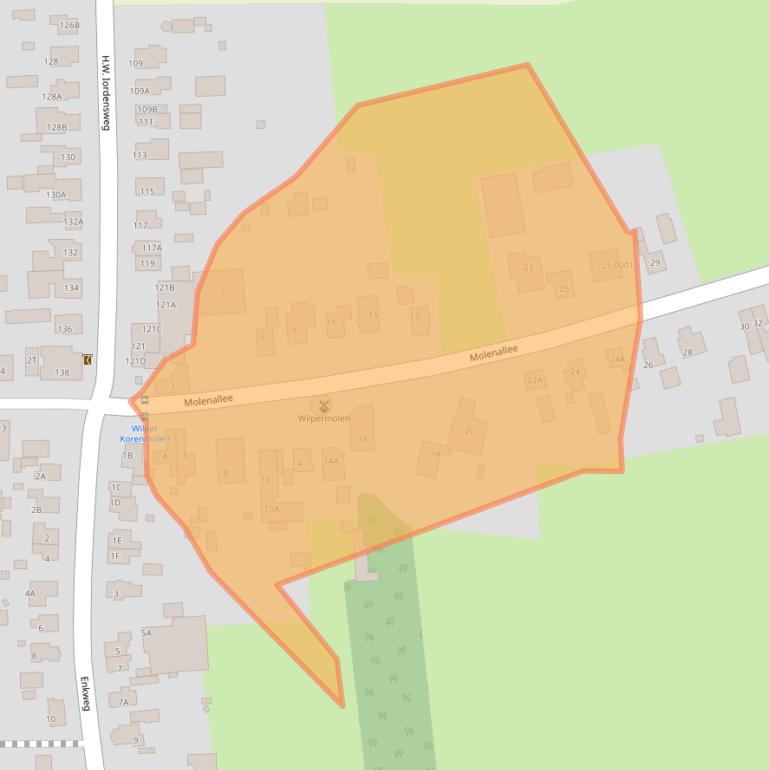 Kaart van postcodegebied 7384AM.