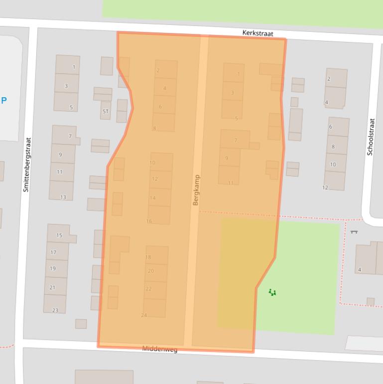 Kaart van postcodegebied 7384AV.