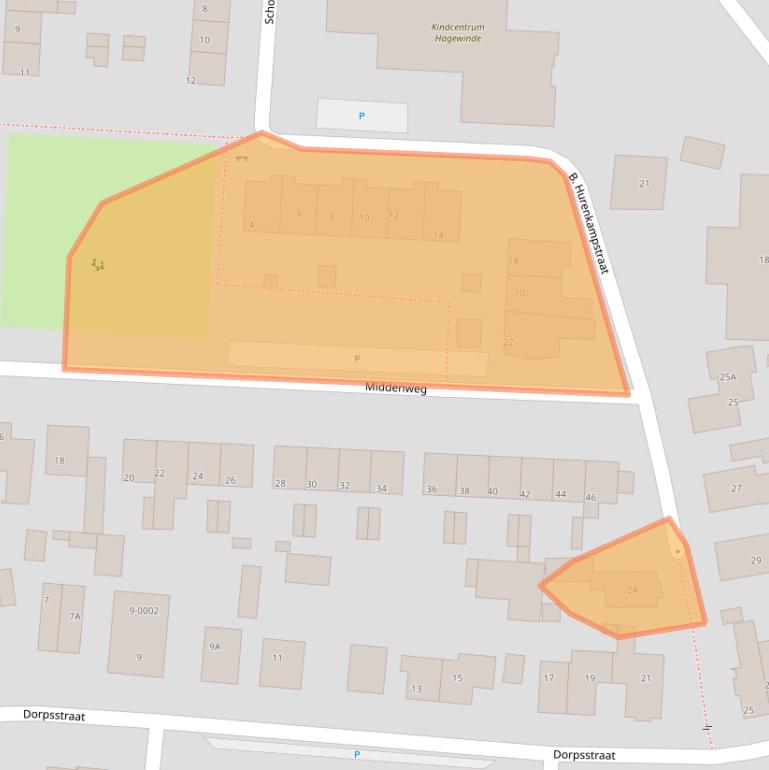 Kaart van postcodegebied 7384AZ.