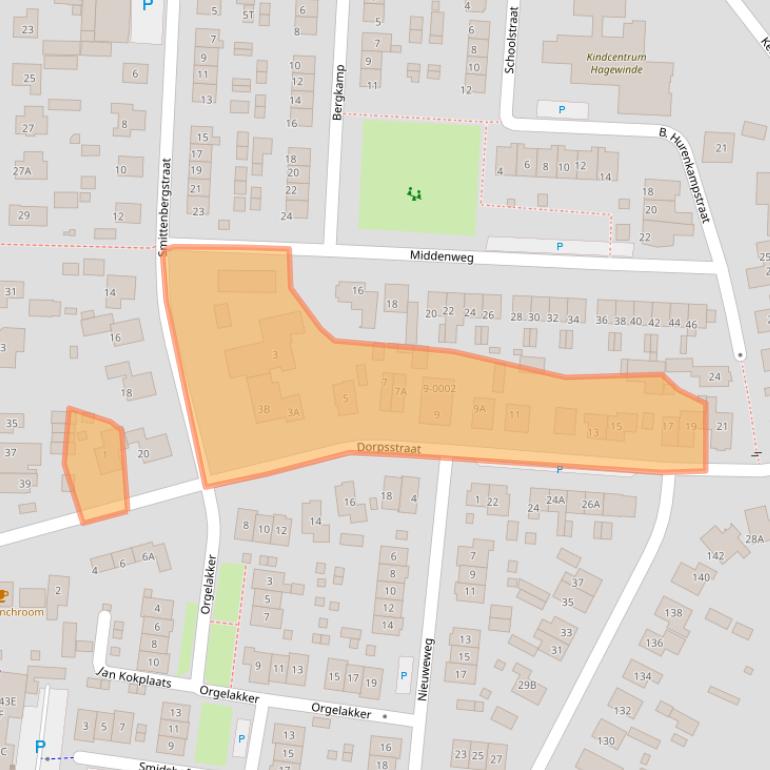 Kaart van postcodegebied 7384BC.