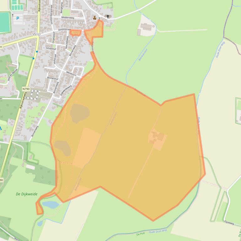 Kaart van postcodegebied 7384BH.