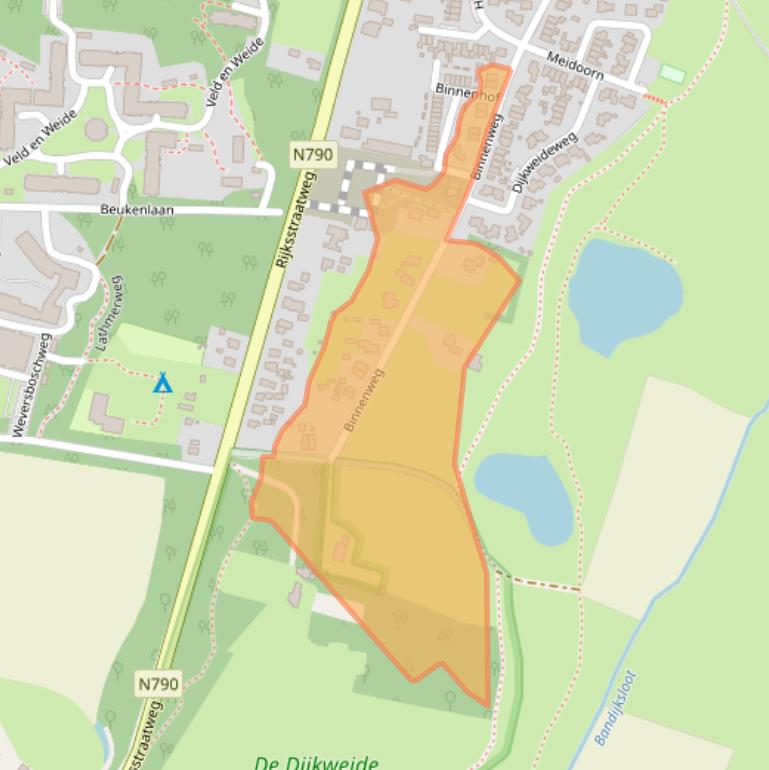 Kaart van postcodegebied 7384BL.