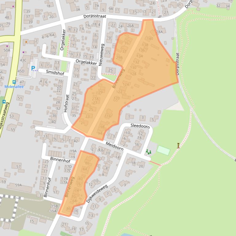 Kaart van postcodegebied 7384BM.