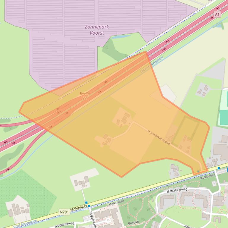 Kaart van postcodegebied 7384BN.