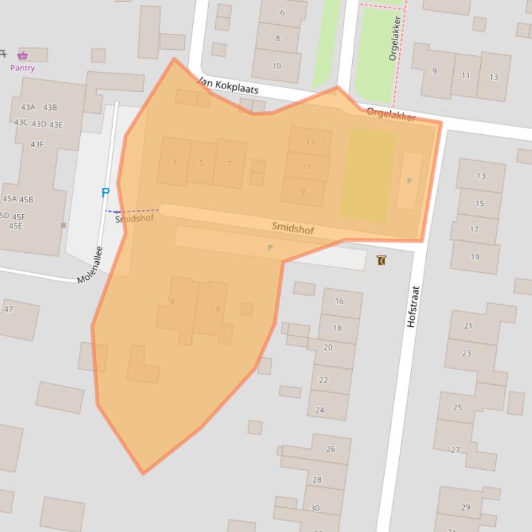 Kaart van postcodegebied 7384BP.