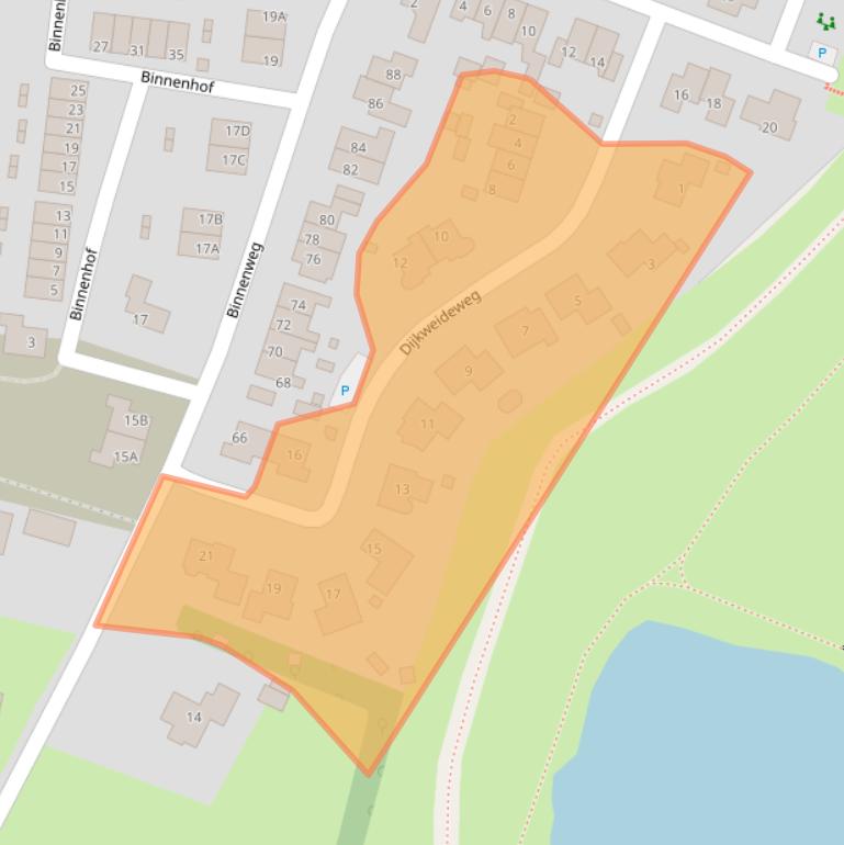 Kaart van postcodegebied 7384BS.