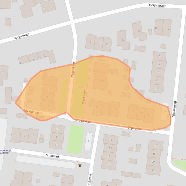 Kaart van postcodegebied 7384BW.