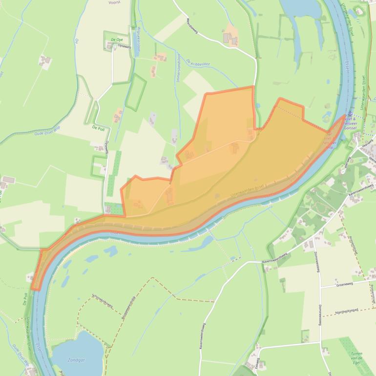 Kaart van postcodegebied 7384CJ.