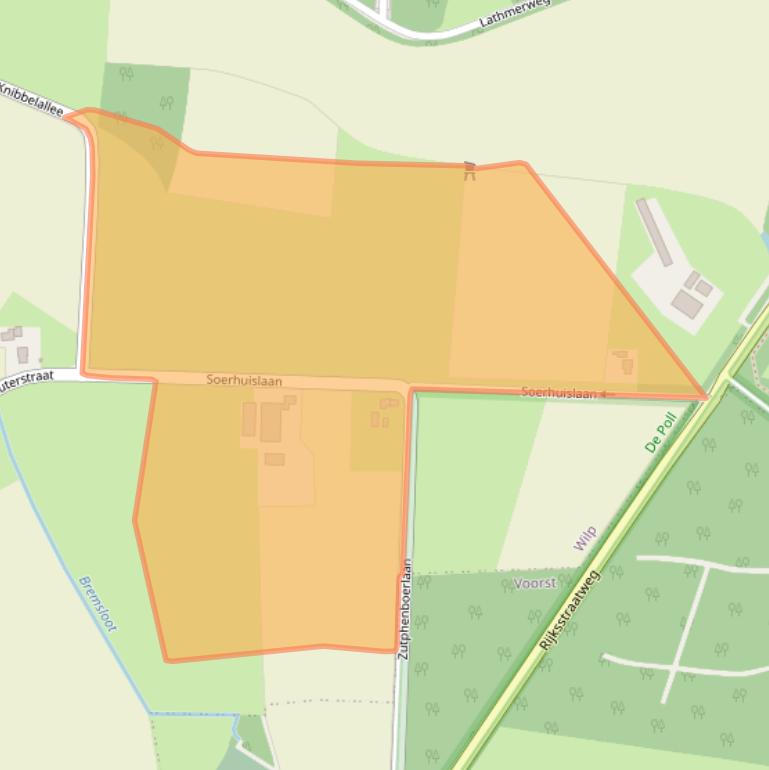 Kaart van postcodegebied 7384CL.