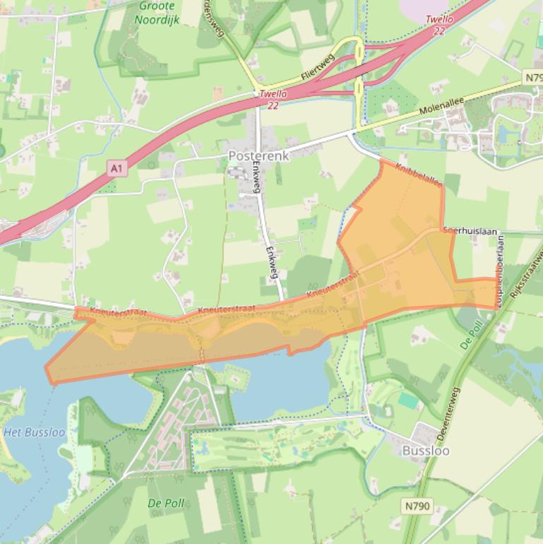 Kaart van postcodegebied 7384CM.