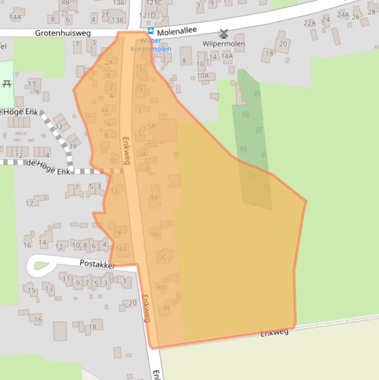 Kaart van postcodegebied 7384CP.