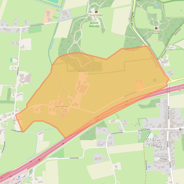 Kaart van postcodegebied 7384DB.