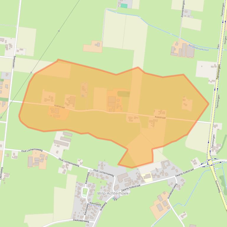 Kaart van postcodegebied 7384DH.