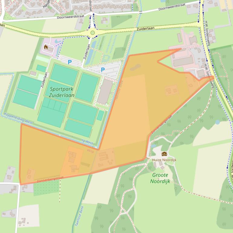 Kaart van postcodegebied 7384DM.