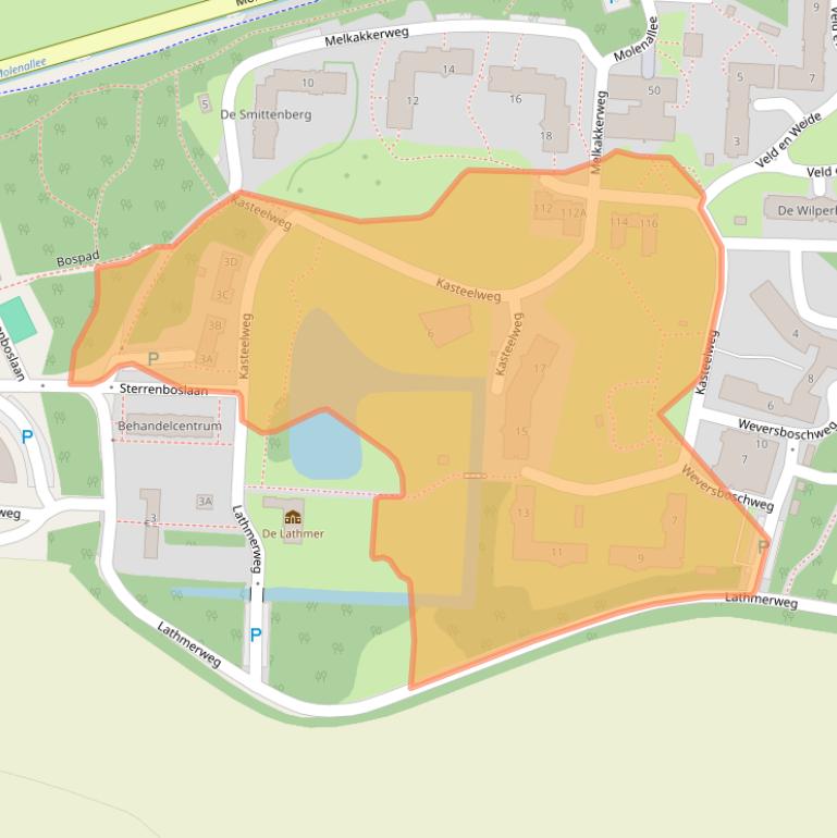 Kaart van postcodegebied 7384EB.