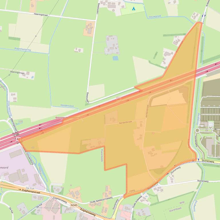 Kaart van postcodegebied 7384SH.