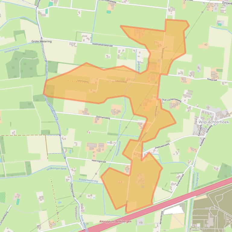 Kaart van postcodegebied 7384SN.