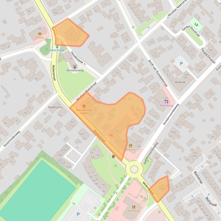 Kaart van postcodegebied 7391AB.