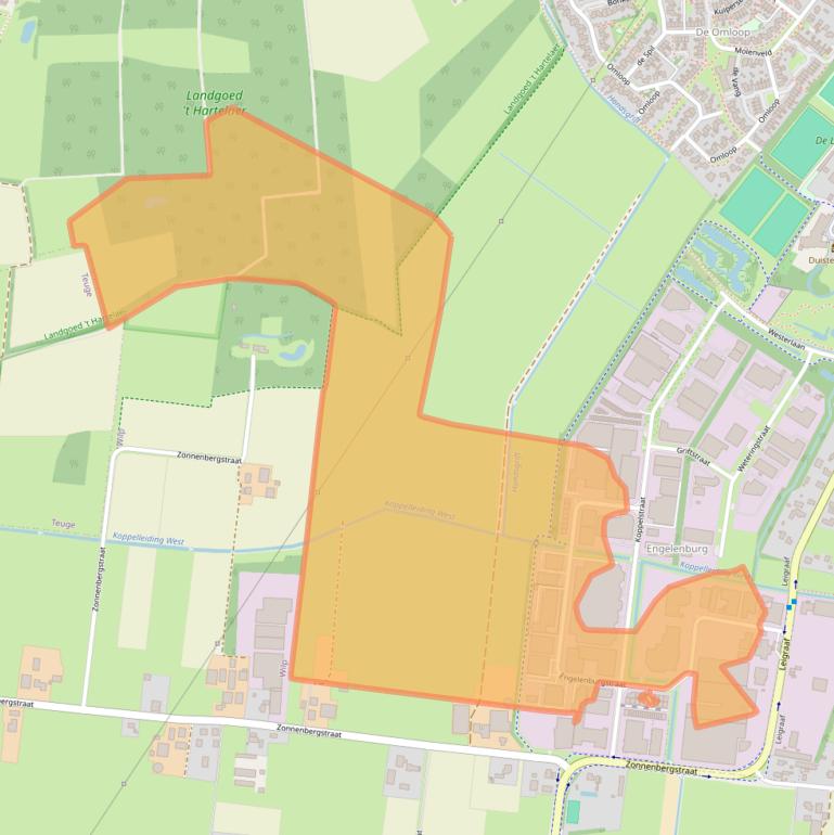 Kaart van postcodegebied 7391AM.