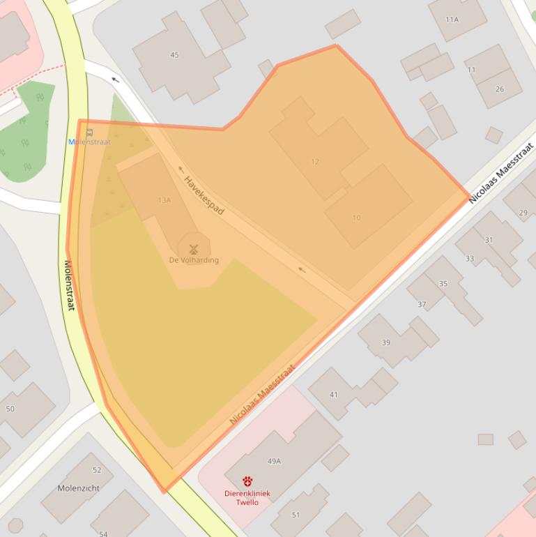 Kaart van postcodegebied 7391AT.